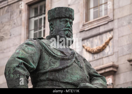 Saint-Petersburg, Russia - March 6, 2016: Fragment of Monument to Emperor Alexander III in St. Petersburg, made by the project of sculptor P. P. Trube Stock Photo