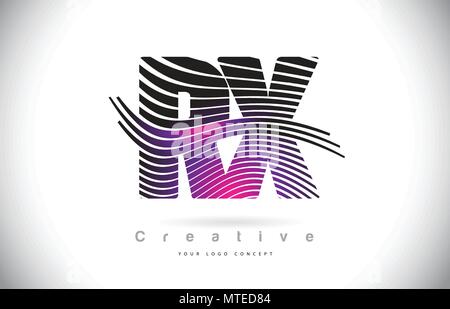 RX R X Letter Logo with Zebra Lines Texture Design Vector Illustration ...