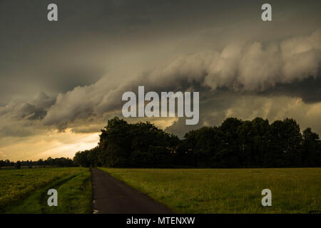 A thunderstorm in germany Stock Photo