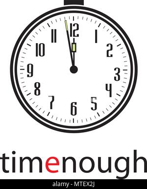 Clock Logo. Last minutes. Stock Vector