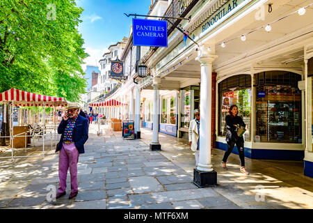 General street scene of the pantiles Tunbridge Wells UK Stock Photo