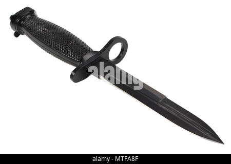 US ARMY M16 rifle bayonet isolated on white Stock Photo