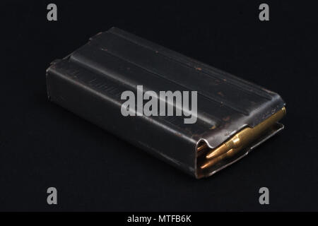 US ARMY M-16 Rifle 20rd Magazine Vietnam war period with ammo Stock Photo