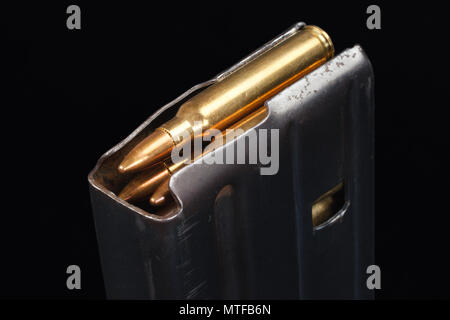 US ARMY M-16 Rifle 20rd Magazine Vietnam war period with ammo Stock Photo