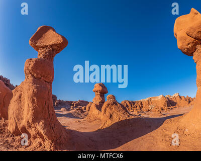 Hoodoos, Goblin Valley State Park, Hanksville, Utah. Stock Photo