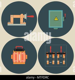 Knife Switch Electrical Stock Vector