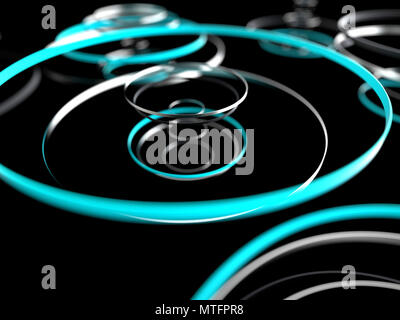 Futuristic abstract rings. Technology conception Stock Photo