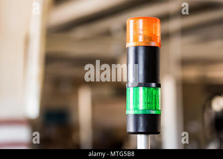 Warning light alarm for machine working close Stock Photo
