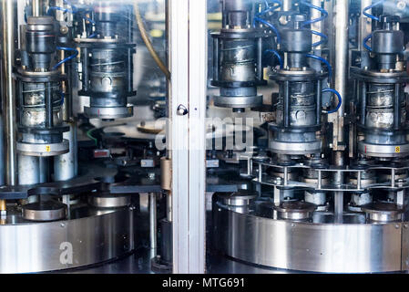 Corking device at winery close Stock Photo