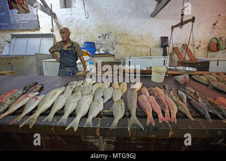 The Central Market (Bazaar) in Port Louis, Mauritius Stock Photo