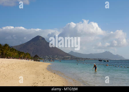 Flic-en-Flac beach, Black River District, Mauritius Stock Photo