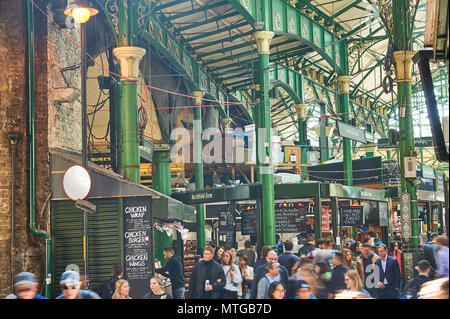 Borough Market food market in London Stock Photo