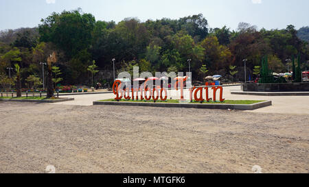 new bamboo train railway track in battambang in cambodia Stock Photo