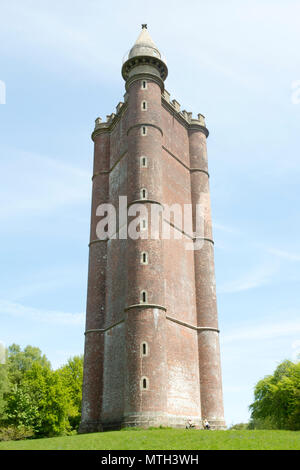 King Alfred's Tower, Folly ofKing Alfred's the Great or Stourton Tower, Stourhead, Somerset, England, UK completed 1772 Stock Photo