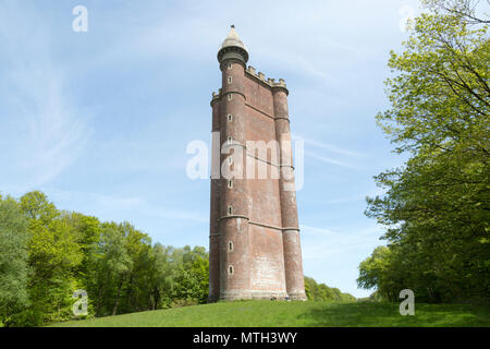 King Alfred's Tower, Folly ofKing Alfred's the Great or Stourton Tower, Stourhead, Somerset, England, UK completed 1772 Stock Photo