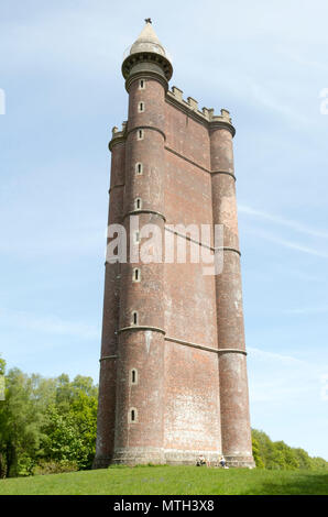 King Alfred's Tower, Folly ofKing Alfred's the Great or Stourton Tower, Stourhead, Somerset, England, UK completed 1772 Stock Photo