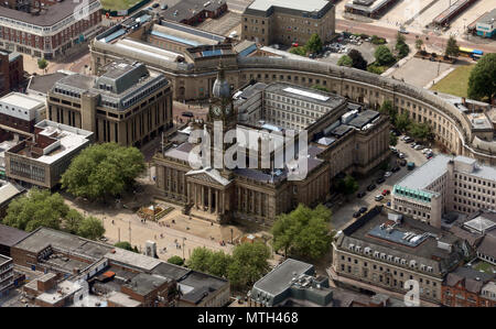 aerial view of Bolton Town Hall, UK Stock Photo