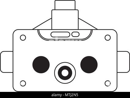 vr headset icon over white background, vector illustration Stock Vector