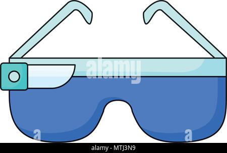 vr glasses icon over white background, vector illustration Stock Vector