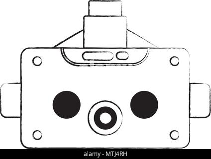 vr headset icon over white background, vector illustration Stock Vector