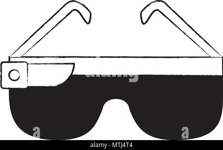 vr glasses icon over white background, vector illustration Stock Vector