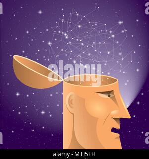 Artificial intelligence concept design, Network data design. Stock Vector