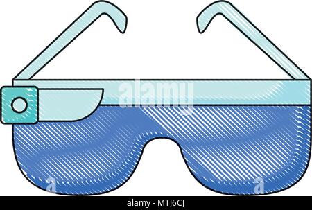 vr glasses icon over white background, vector illustration Stock Vector