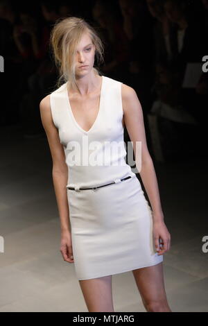 UK Fashion - Model on the runway during the Ann-Sofie Back Atelje / BACK Spring Summer collection and fashion show - London Fashion Week Stock Photo