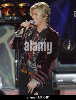 ATLANTA, GA - MAY 8: David Bowie performs during his final concert tour on May 8, 2004 at Chastain Park Amphitheatre in Atlanta, Georgia. Credit: Chris McKay / MediaPunch Stock Photo