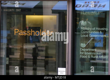 General view of Ministry of Housing, Communities and Local Government and Home Office in Westminster.   As reported, junior minister Dominic Raab’s diary secretary is under investigation for selling escort services through 'sugar daddy' website.  Featuring: Atmosphere, View Where: London, United Kingdom When: 28 Apr 2018 Credit: Dinendra Haria/WENN Stock Photo