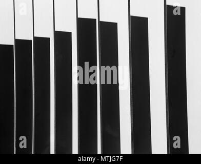 Shadows on the metal panel of the fence outside the White Cube Gallery, London, UK Stock Photo