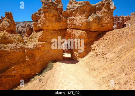 Doorway on Queen's Garden Hiking Trail, Bryce Canyon National Park, UT Stock Photo