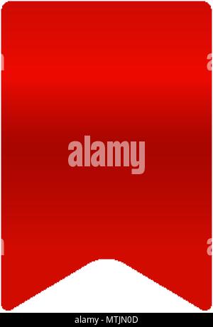 Simple red bookmark flag ribbon icon illustation Stock Vector