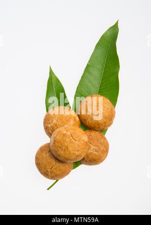 Peanut cookies or Chinese traditional peanut cookies on a background Stock Photo