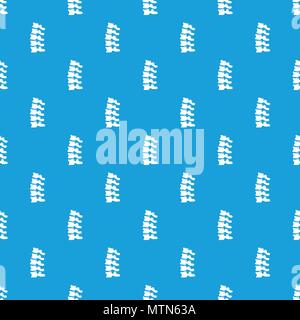 Vertebrae pattern vector seamless blue Stock Vector
