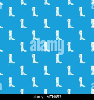 Leg in retainer pattern vector seamless blue Stock Vector