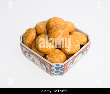 Peanut cookies or Chinese traditional peanut cookies on a background Stock Photo