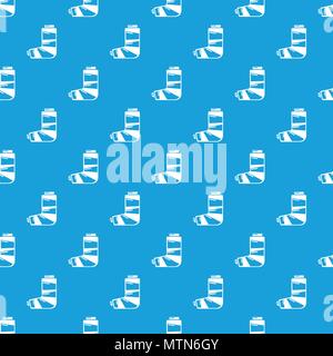 Foot in plaster pattern vector seamless blue Stock Vector