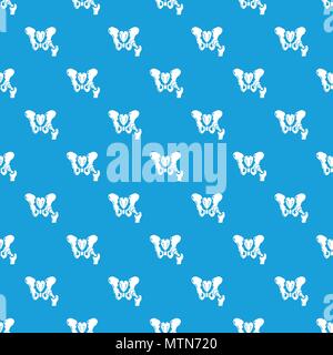 Hip bone pattern vector seamless blue Stock Vector