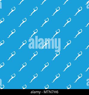 Tooth tool professional pattern vector seamless blue Stock Vector