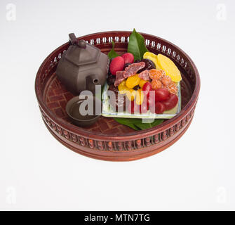 preserved fruits or chinese preserved fruits on the background Stock Photo