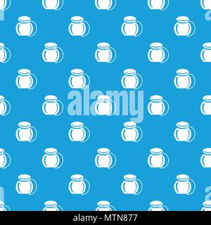 Dental floss pattern vector seamless blue Stock Vector
