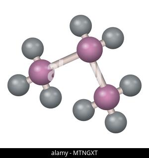 The formula c3h8 Stock Vector