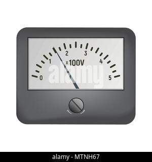 A voltmeter measures the electrical voltage Stock Vector