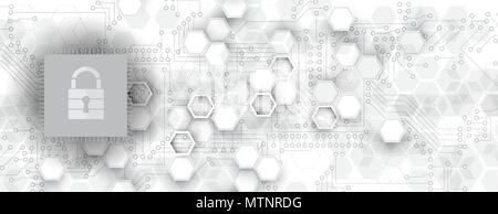 Technology security concept. Modern safety digital background. Protection system Stock Vector