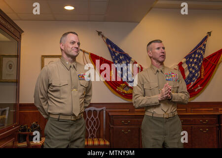 Lt. Gen. Eric M. Smith stands with his wife Patrisha Smith after his ...