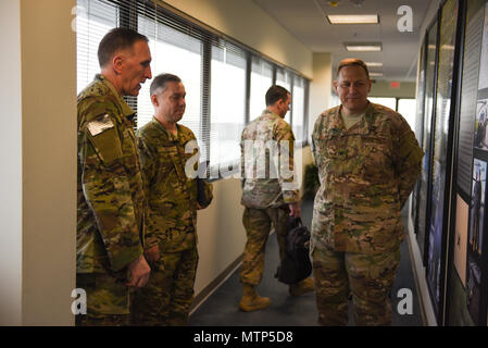 Maj. Gen. Scott Vander Hamm, assistant deputy chief of staff of operations, head quarters Air Force, visits Air Force Special Operations Command, Hurlburt Field, Fla., Jan. 18, 2017. Vander Hamm met with AFSOC key personnel during a visit to orient himself with AFSOC. (U.S. Air Force photo by Senior Airman Jeff Parkinson/ Not Released) Stock Photo