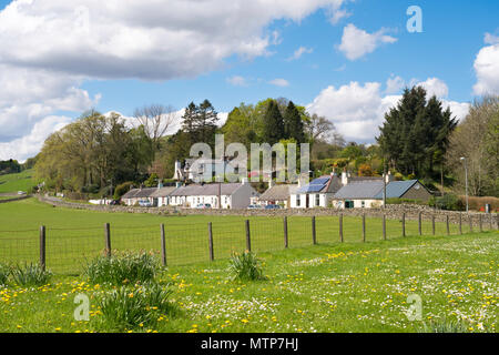 Houses in the village of Moniaive, Dumfries and Galloway, Scotland, UK Stock Photo