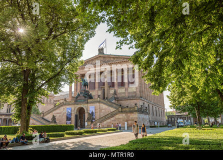 Old National Gallery at the Museum Island of Berlin, Germany Stock Photo