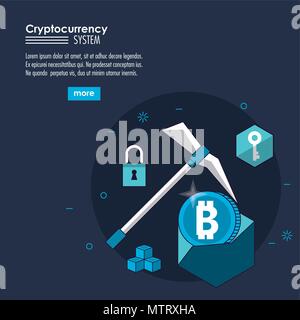 Cryptocurrency system and marketplace Stock Vector
